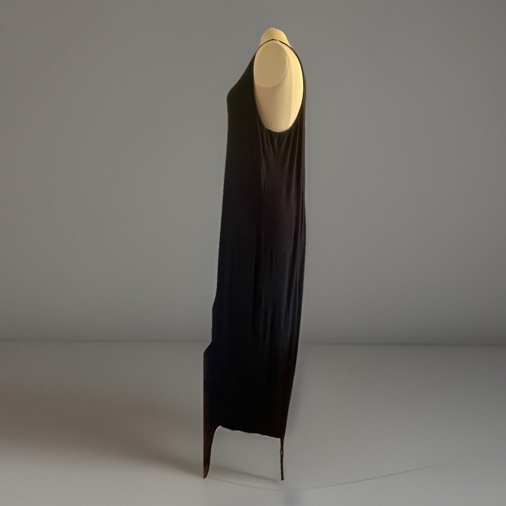 Lyss Loo Black Jersey Maxi Dress Size 2X Soft Cotton Loungewear Summer Staple